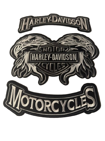 Harley-Davidson 3PC Embroidered Patch Set
