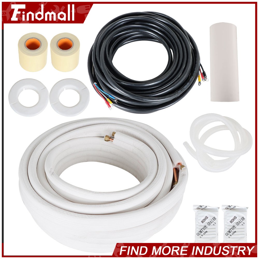 Findmall 50 Feet 3/8" - 5/8" Dia. Install Kits for Mini Split Heat Pump Systems