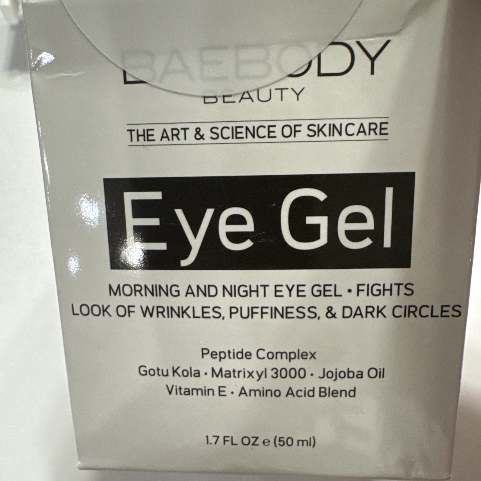 Baebody Eye Gel - Fights Wrinkles Puffiness & Dark Circles, 1.7 fl oz (50 ml)new
