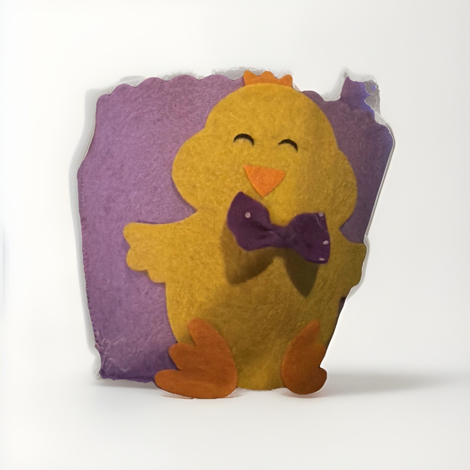 FELT BASKET Purple Bird 5.5IN X 9.25 IN NWT