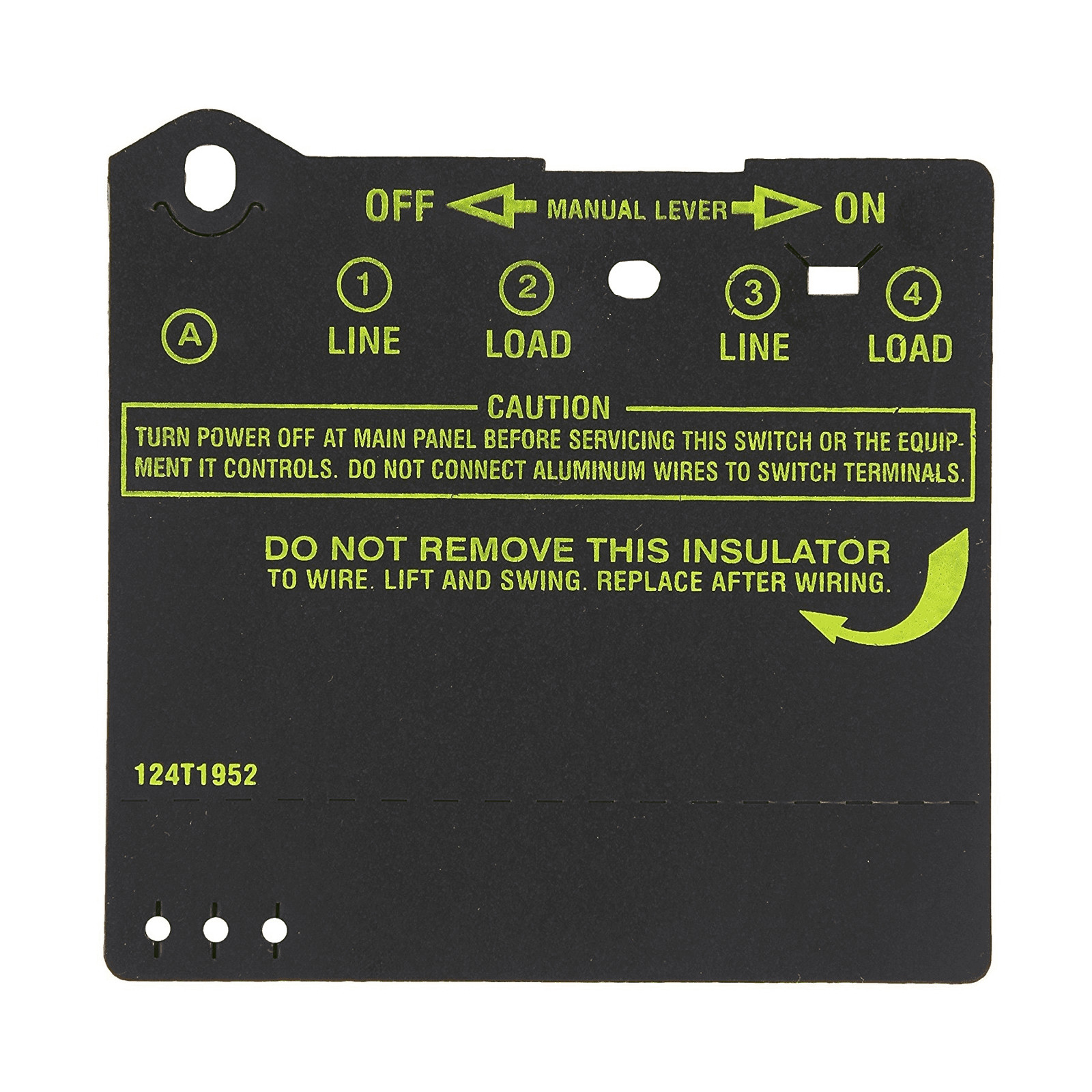 Intermatic Time Clock Wire Protector Insulator for T100 Timer Switches 124T1952