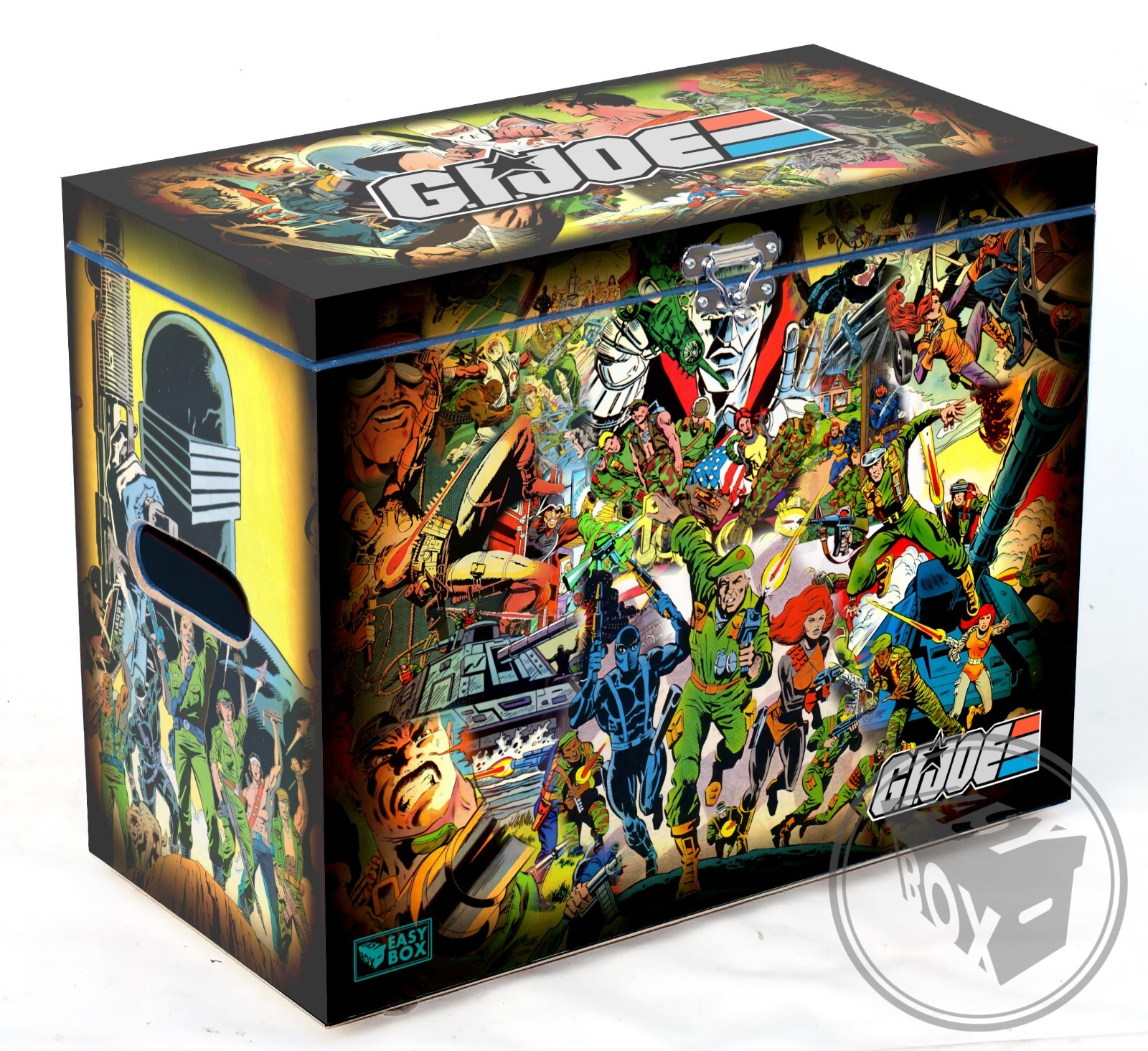 G.I. Joe 80's  - Large Comic Book Hard Storage Box Chest MDF