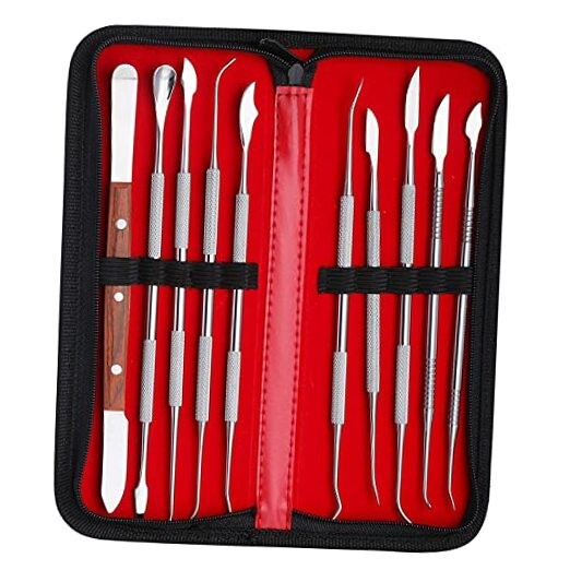 Wax Carving Tools - 10PCS Stainless Steel Wax Carvers Set Sculpture Chisel