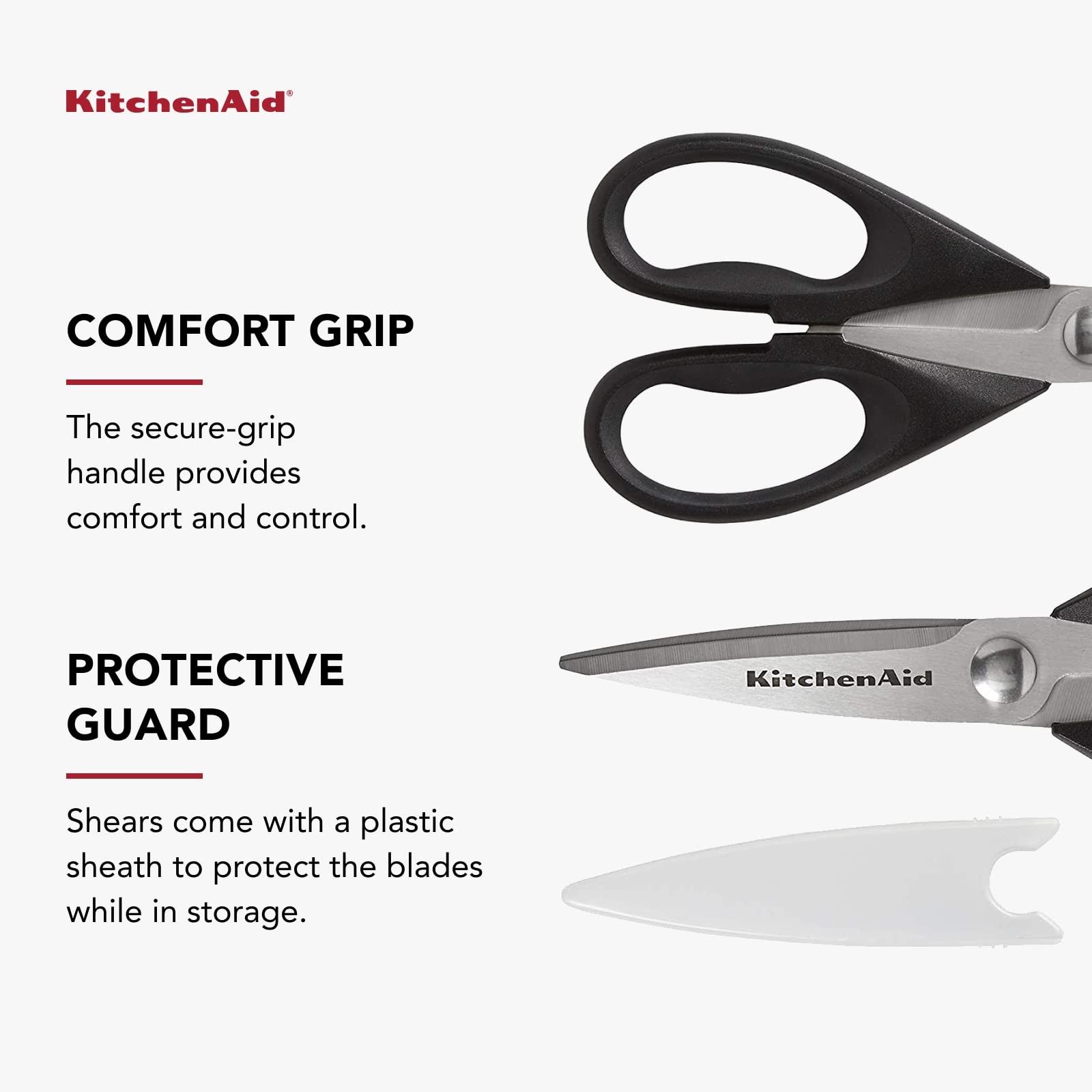 All Purpose Kitchen Shears with Protective Sheath Durable Stainless Steel Sci...