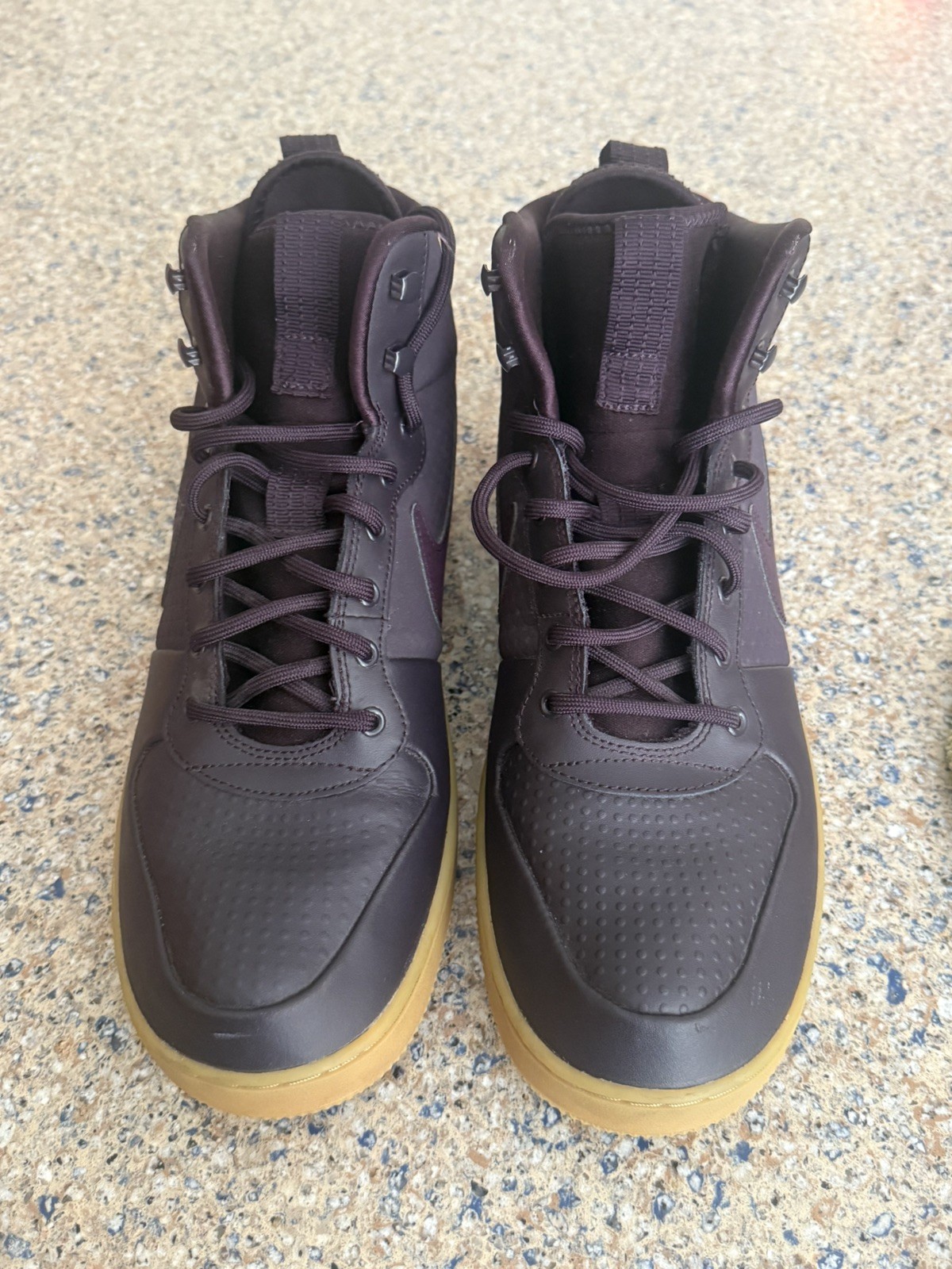 Nike Ebernon Mid Winter Burgundy AQ8754 600 Gum Bottom High Top Men’s Size 12