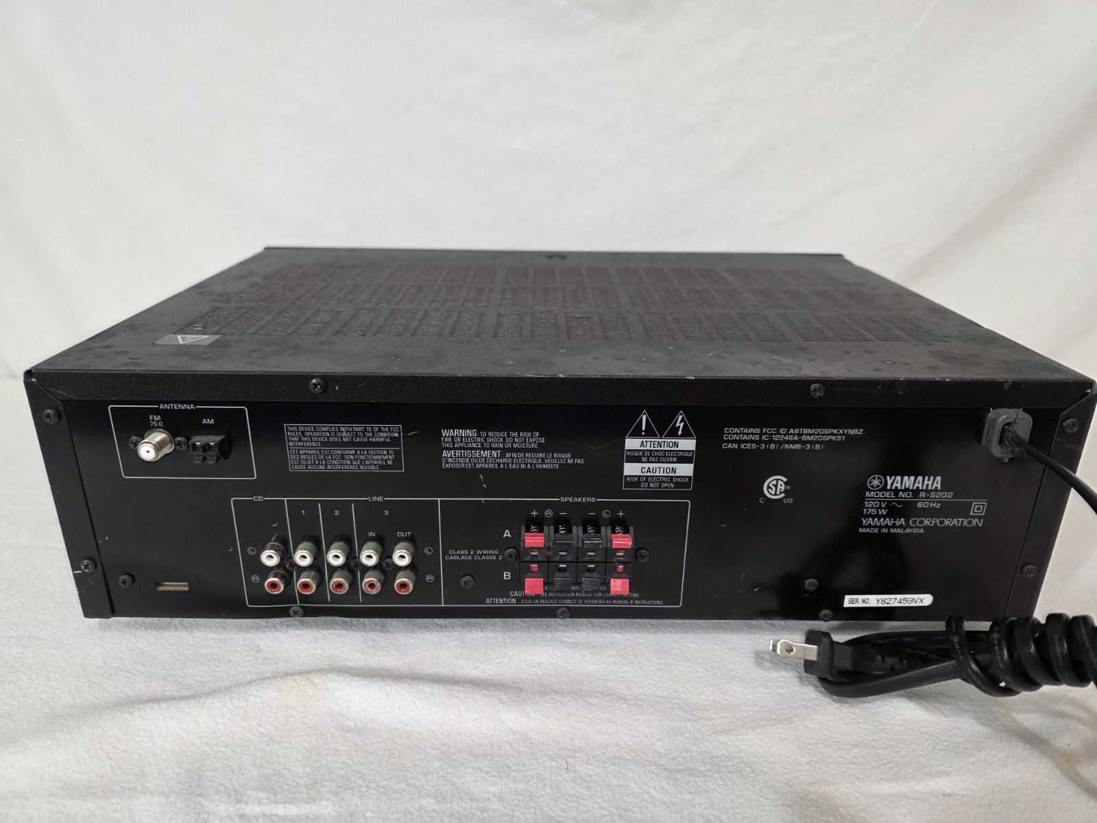 YAMAHA R-S202 Stereo Receiver Read Description