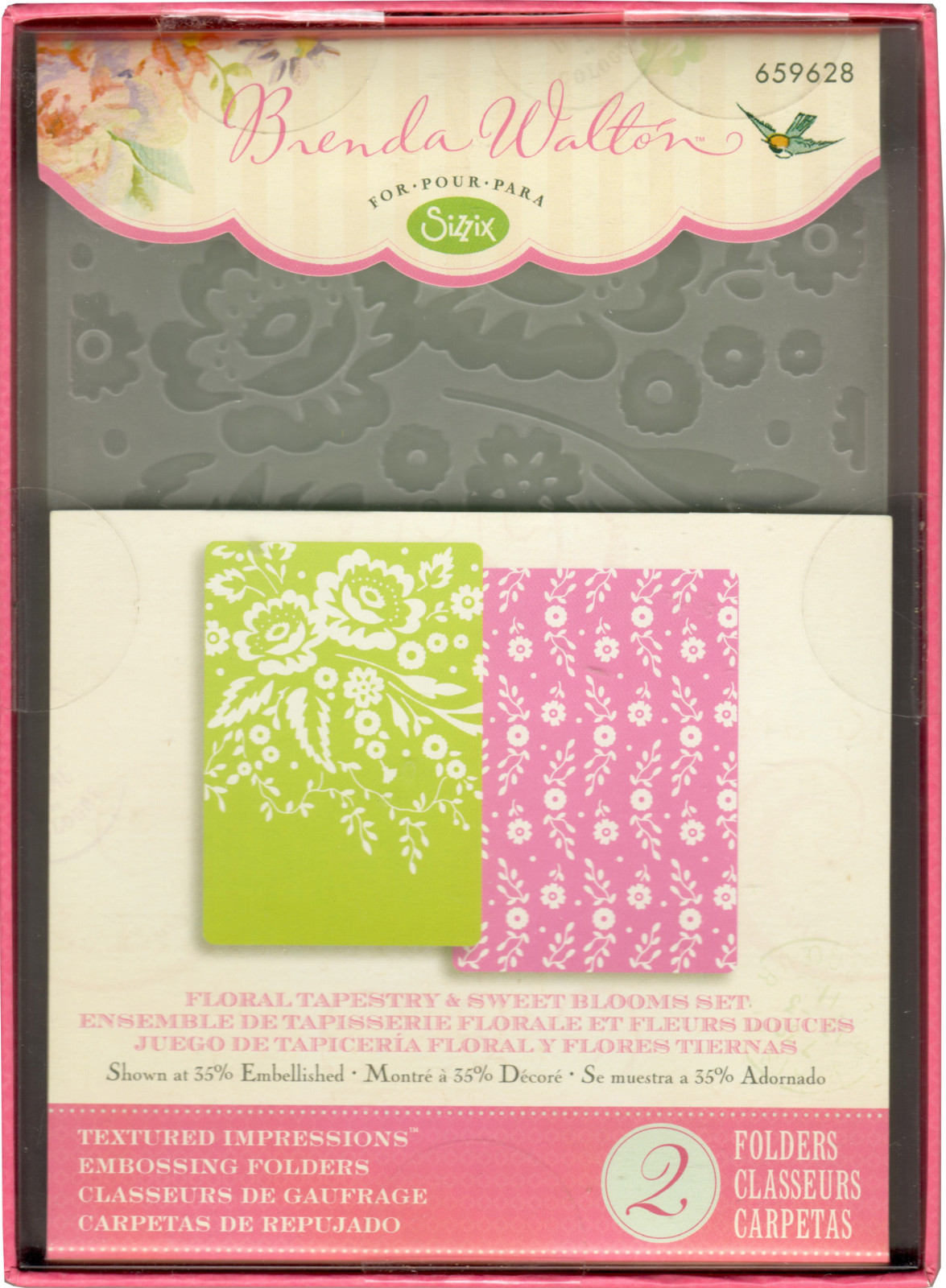 *Rare* Sizzix Brenda Walton, Floral Tapestry & Sweet Blooms TI Set, 659628