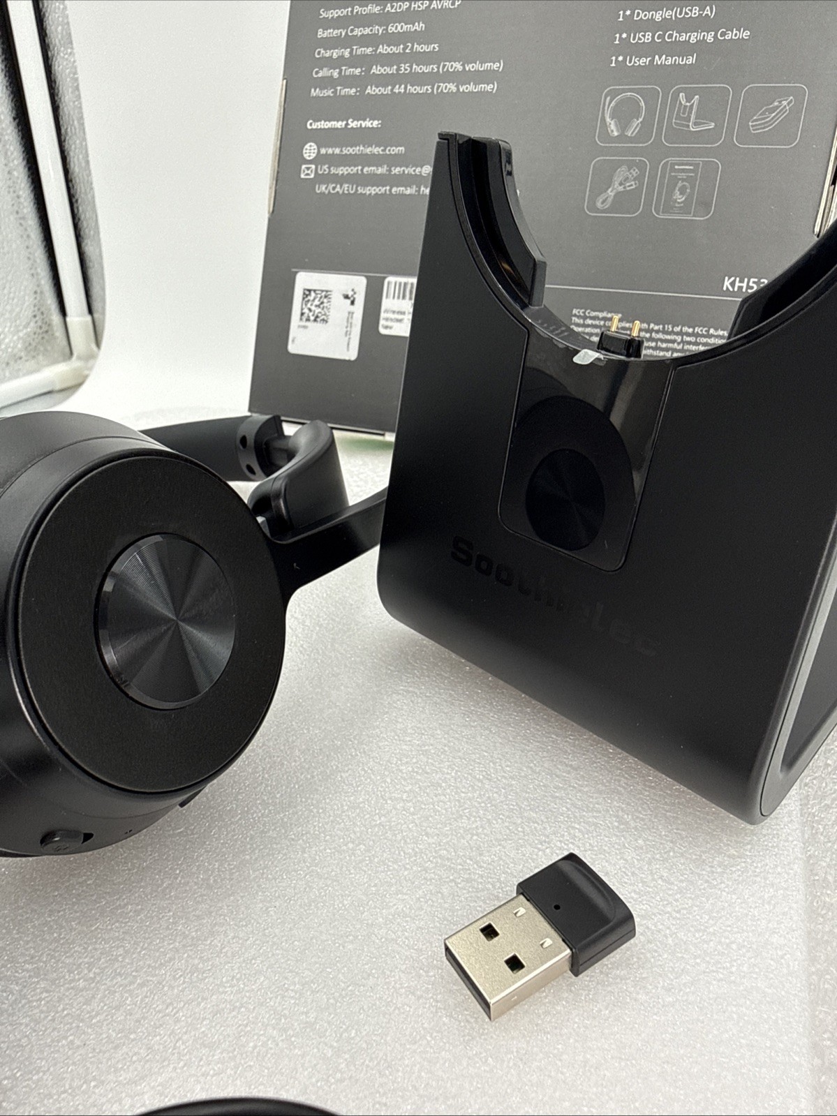 (Upgraded Version) Wireless Headset, Bluetooth Headset w/Noise Cancelling Mic