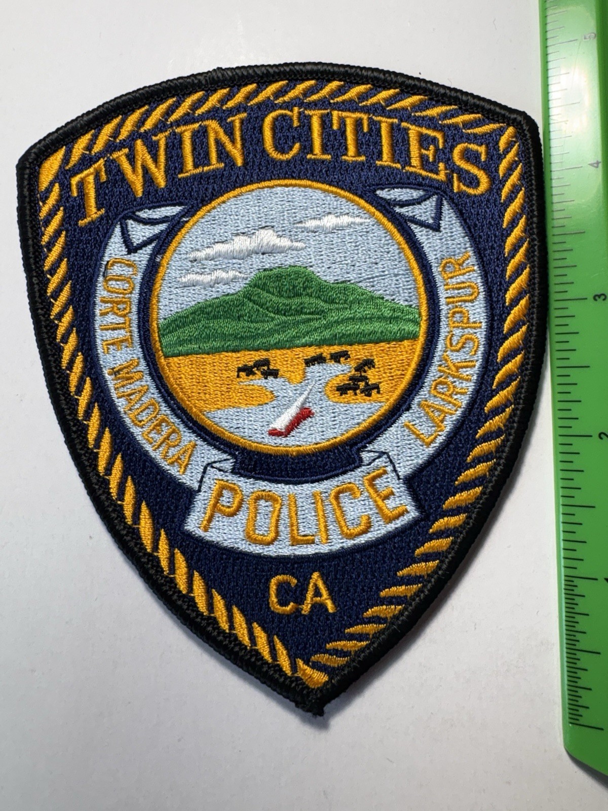 Twin Cities California Police Patch ~ “CA” on Bottom