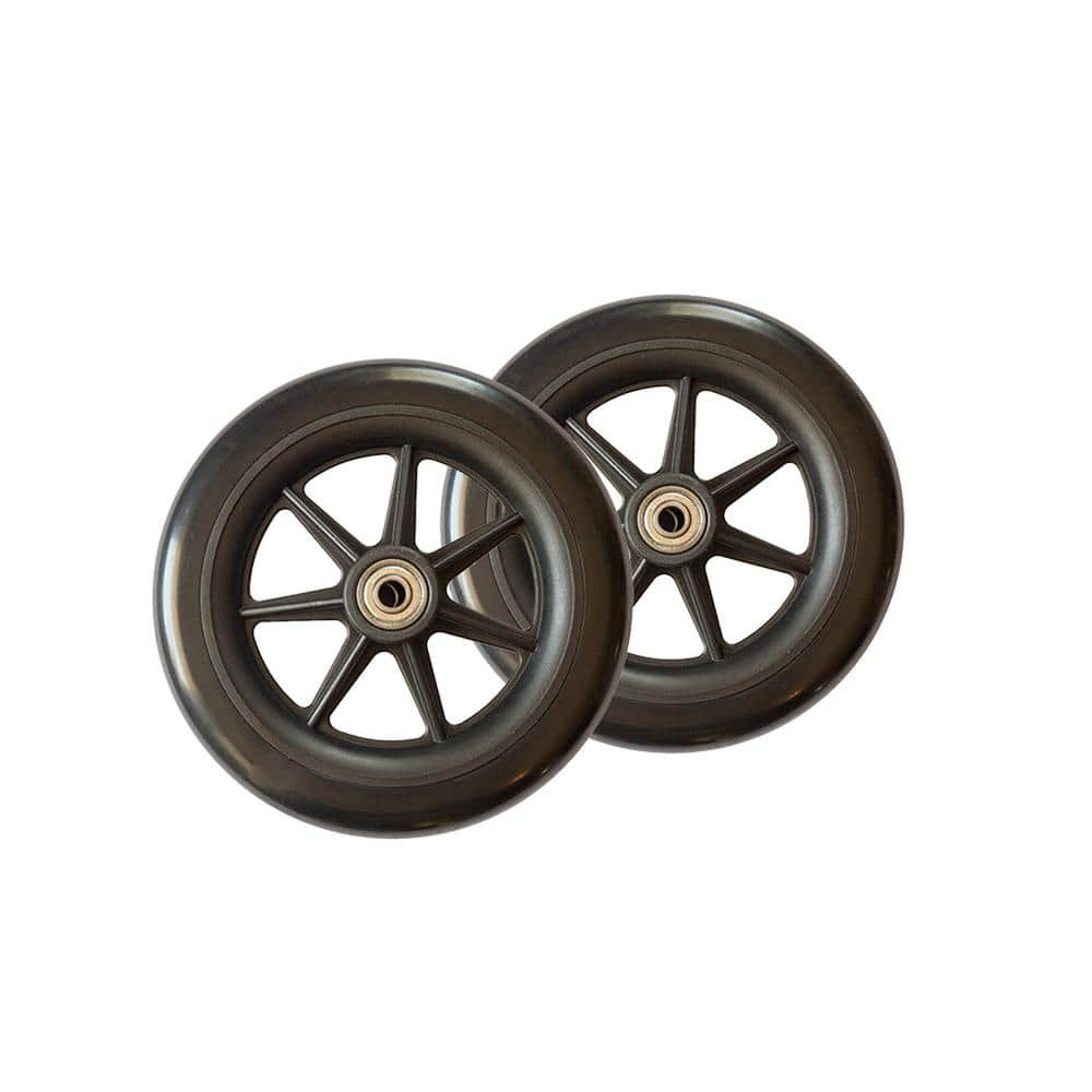 Walker 6" Replacement Wheels High Quality Urethane Set of 2 Rubber EZ Rollator