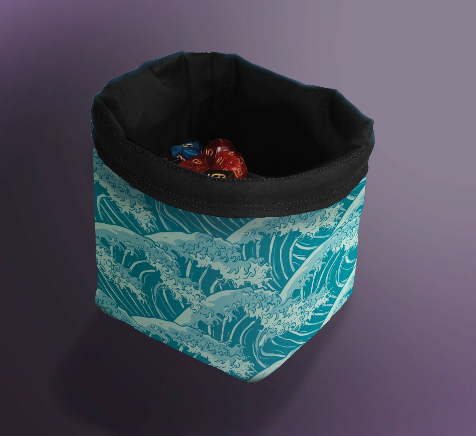 Stormy Ocean Waves Dice Bag, Token Pouch, Treasure Nest Bag D&D Bag of Holding