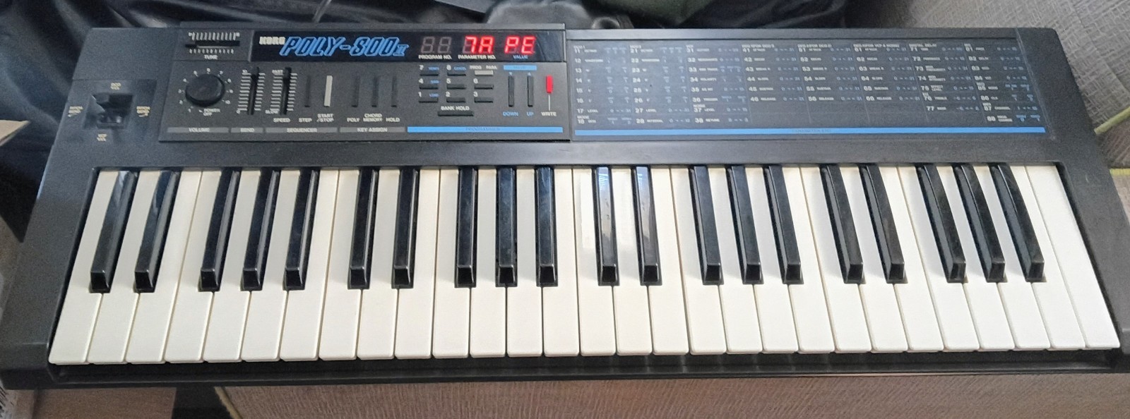 Vintage Korg Poly-800 II Synth W/Additive Square Waveform