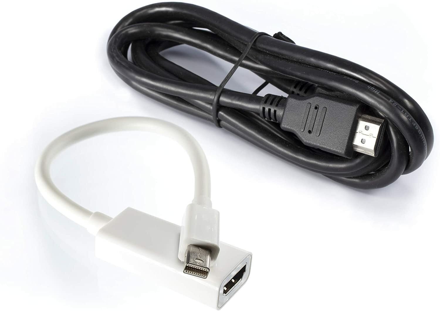 White Thunderbolt Mini DisplayPort DP to HDMI - High Speed Cable Adapter w/ HDMI
