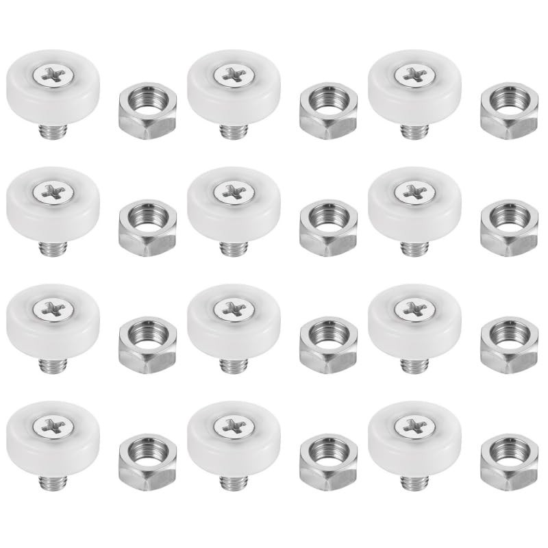 19mm Drawer Rollers  12 Pcs Plastic Wheels with Bearings for Smooth Sliding