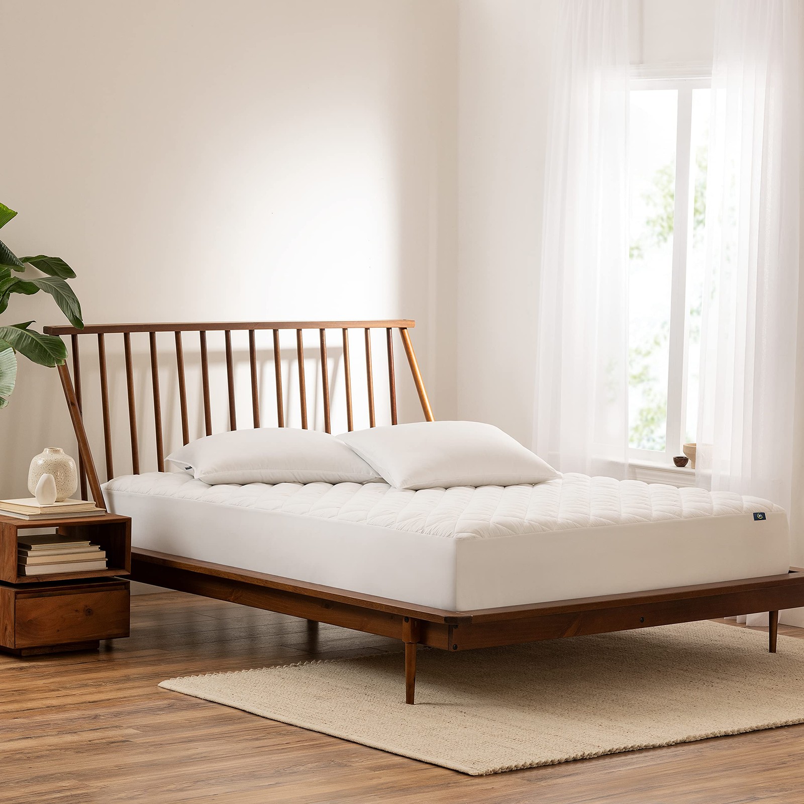 SERTA Power Clean Triple Action Quilted Soft Waterproof Mattress Full, White