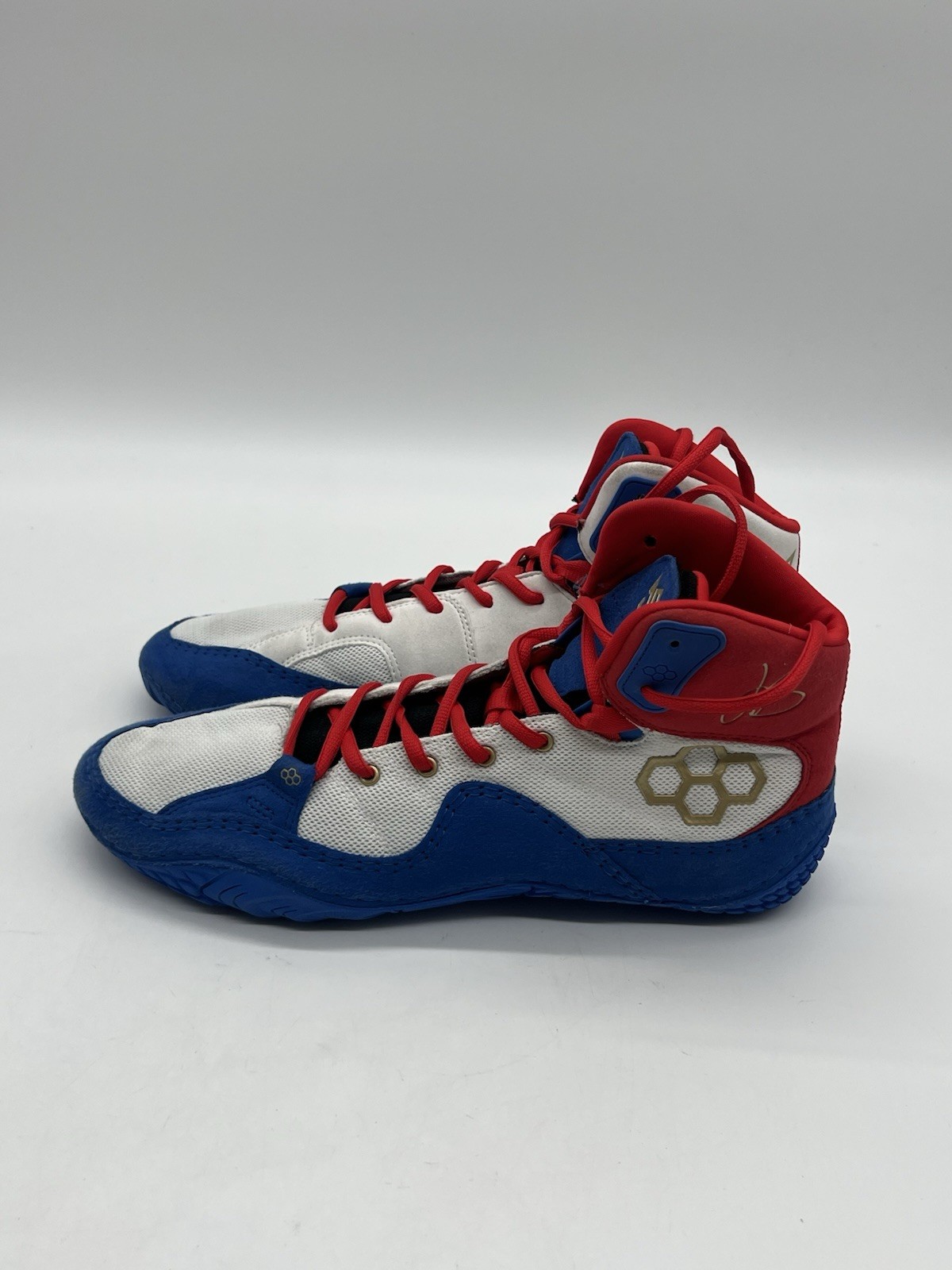 Rudis JB1 King Wrestling Men’s Size 10.5 Blue Red White Suede Mesh Boxing Shoes