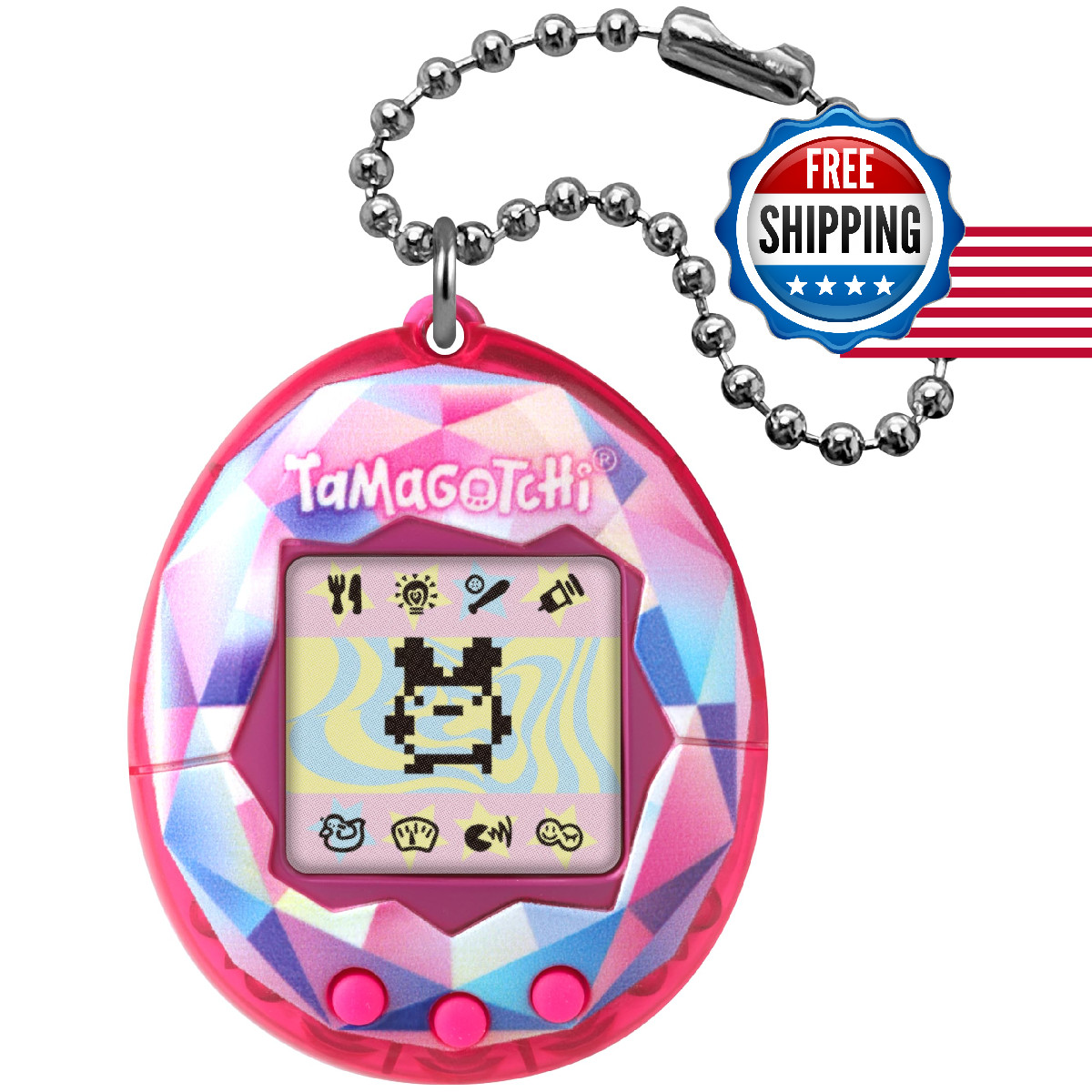 Tamagotchi Original - Pink Treasure Jewel - 1997 Digital Pet Toy