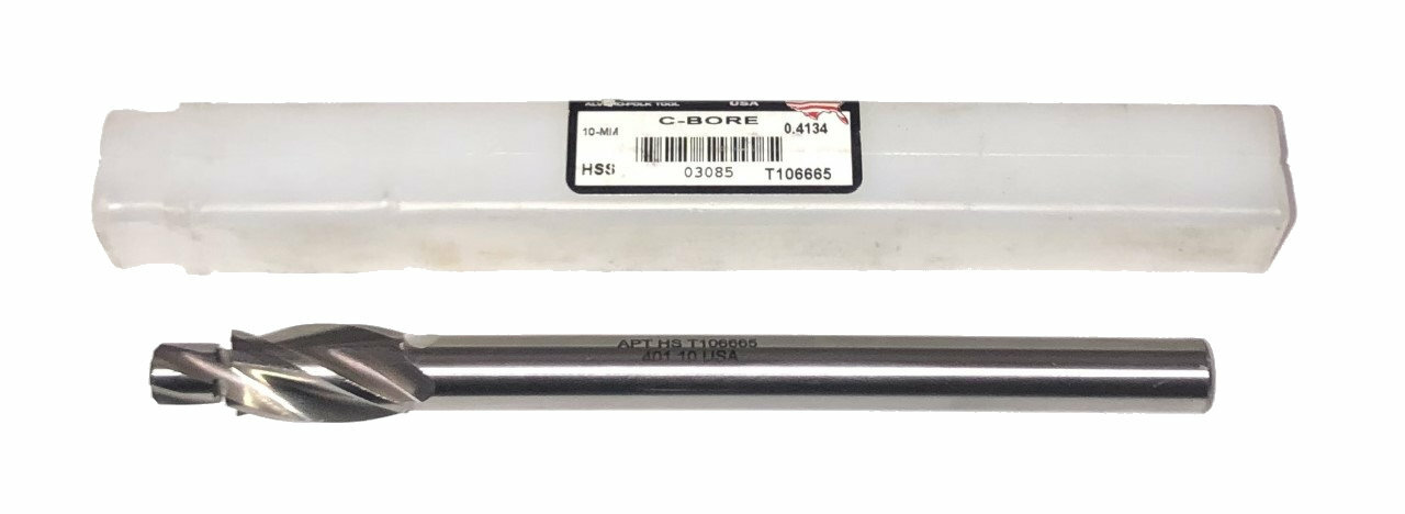 APT 10MM 0.4134 C-BORE HSS COUNTERBORE MADE IN USA