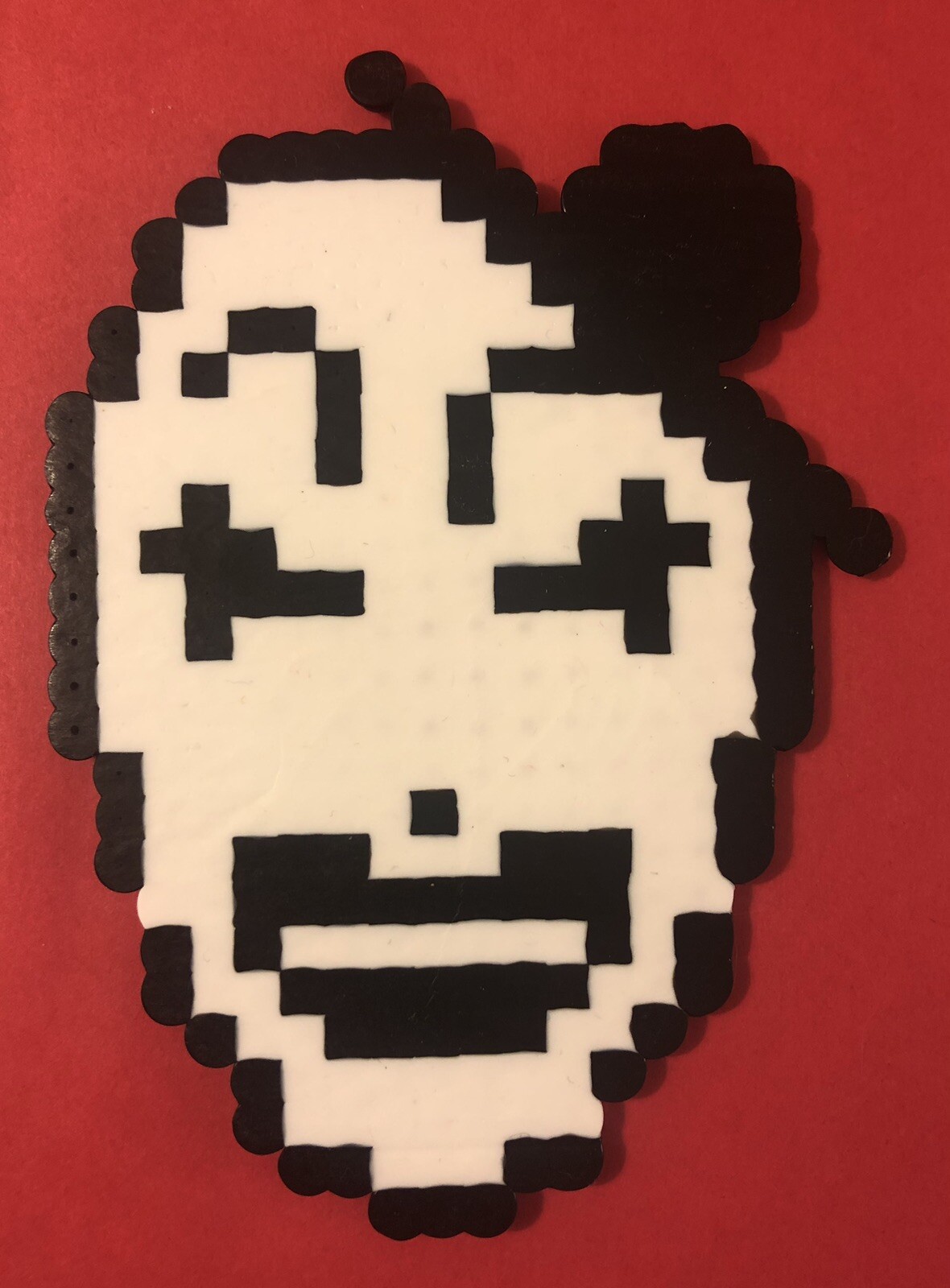 Art The Clown Terrifier Horror Perler Bead Handmade Crafted Fused 5.25"x3.25"