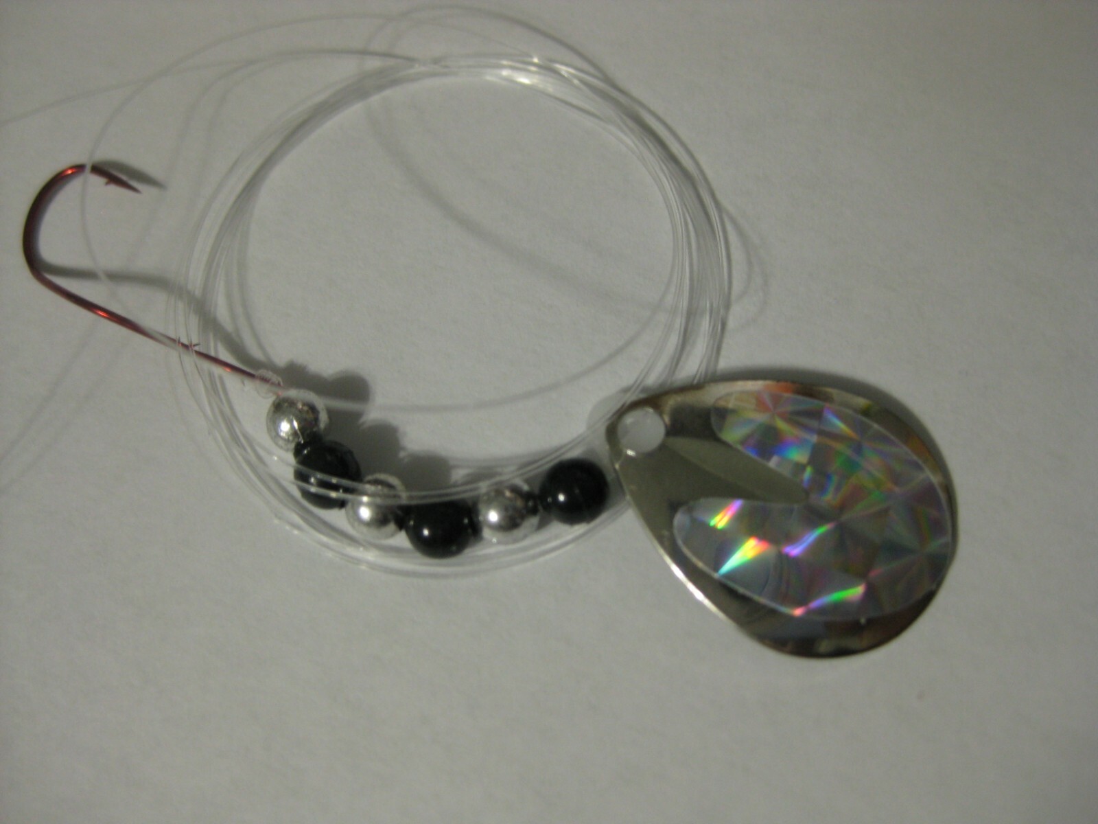 Walleye Red Slow Death Hook Spinner Blade Blades Rigs (Holographic Silver)