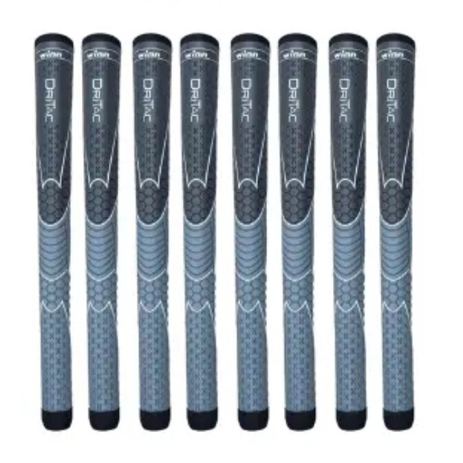 New 2024 Set of 8 Winn Dri-Tac Oversize Comfort Tacky Grip  - Dark Gray, 7DT-GGY
