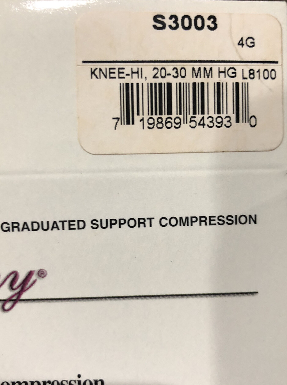 Sheer Therapy 20-30 mm Hg Compression Knee High Large Beige Firm Support