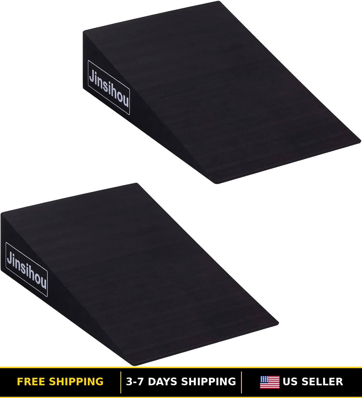 Non-Slip Squat Wedge Slant Board for Ankle & Calf Stretching - 2pcs
