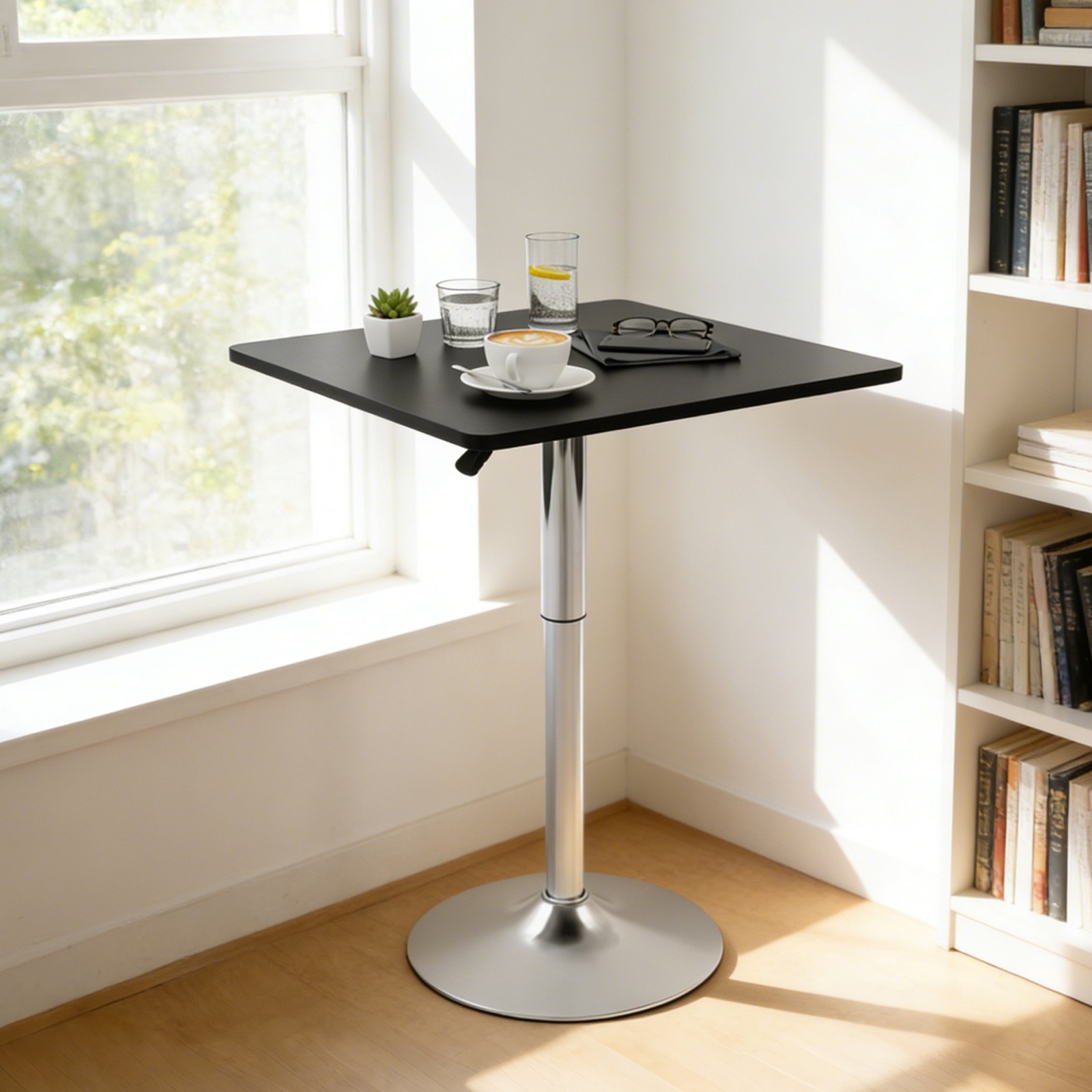 Modern Bar Table Metal Sofa Side Table Cafe Table Height Adjustable End Table