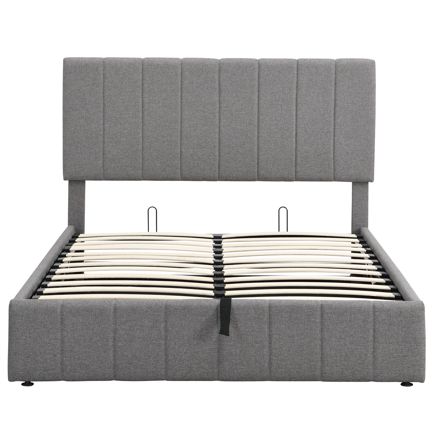Full Size Upholstered Platform Bed Frame with Hydraulic Storage System Gray New