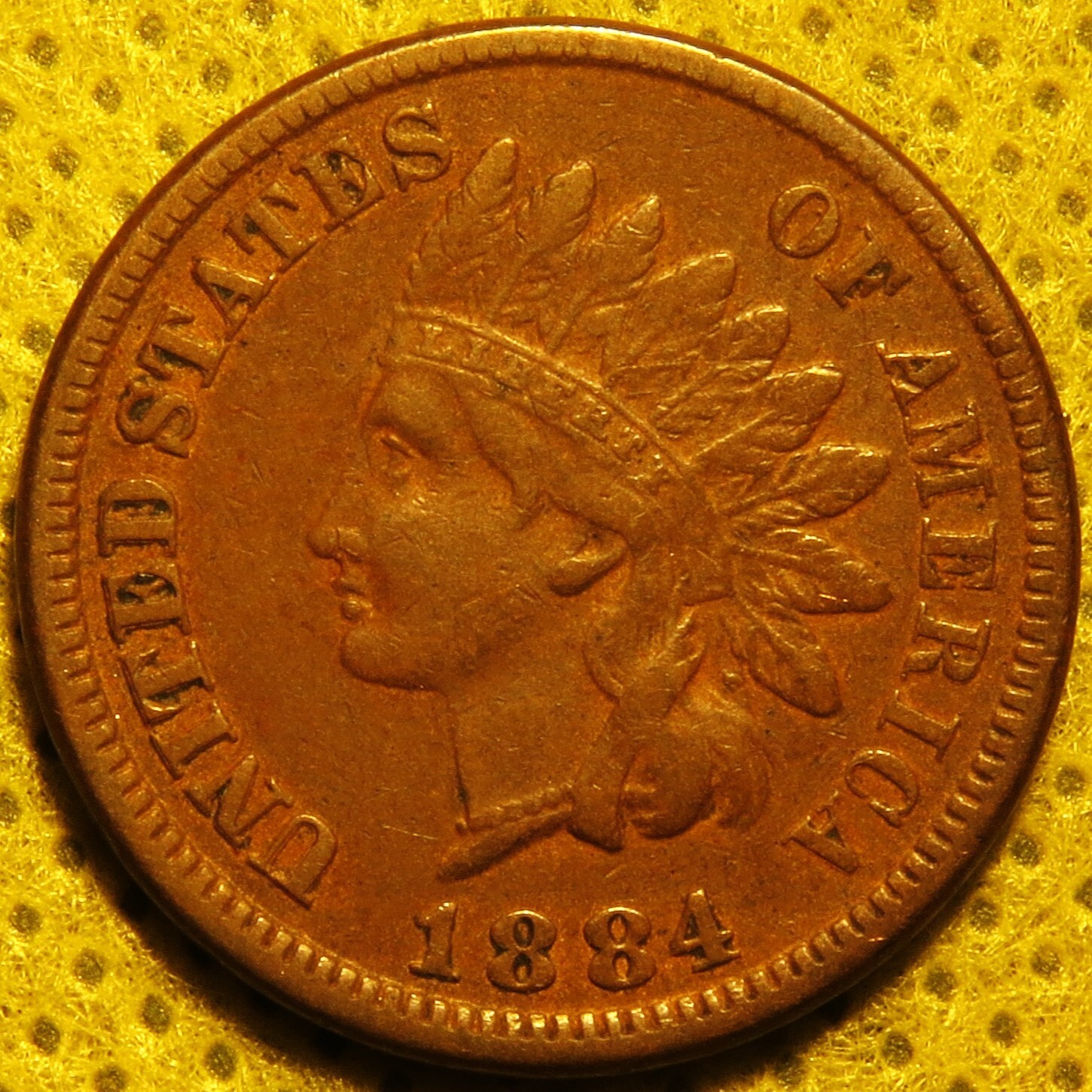 1884 Indian Head Cent with full LIBERTY