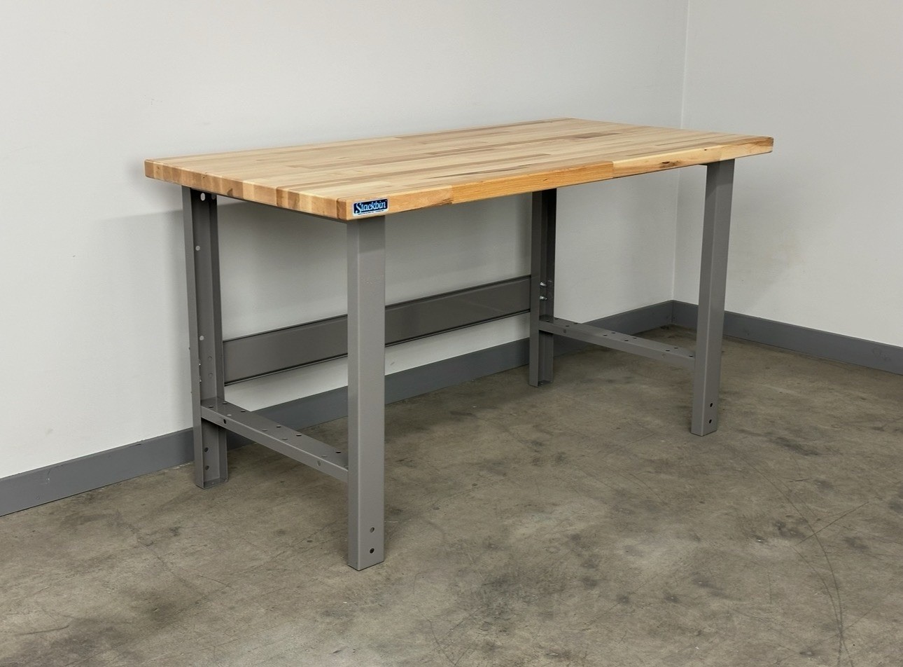 Stackbin Heavy Duty Garage Maple Top Workbench 60” x 30”