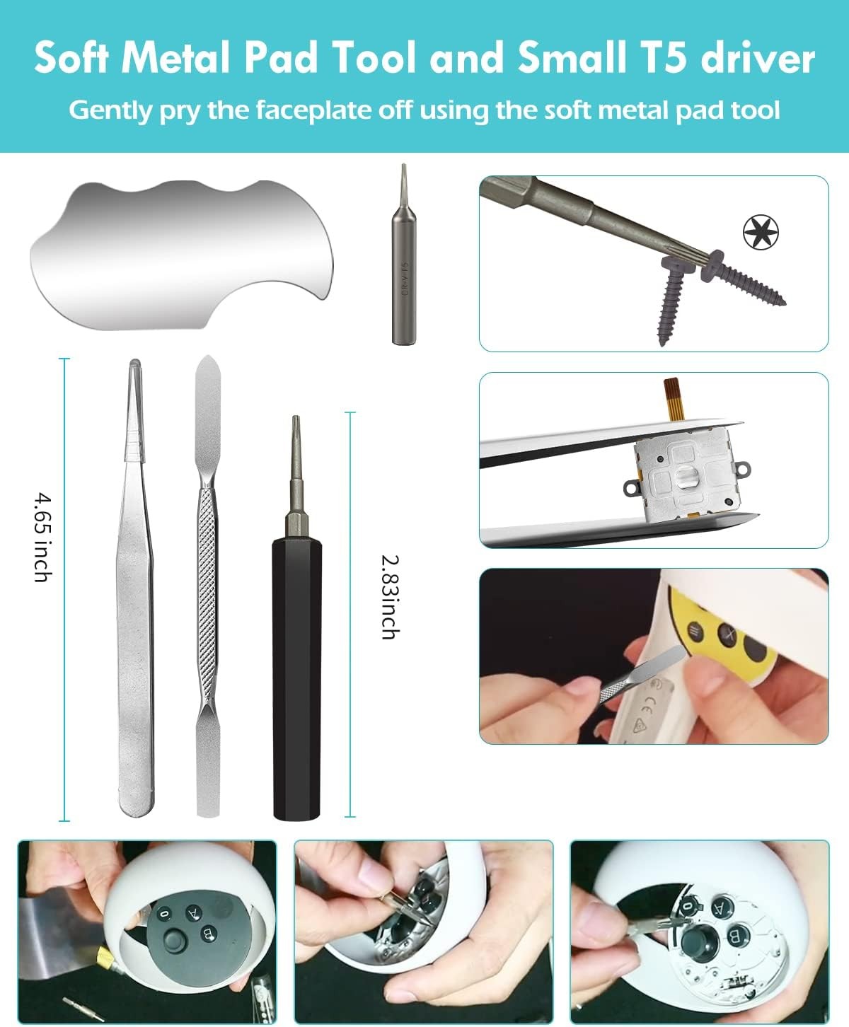 Joystick Replacement Kit for Oculus Quest Controller Accessories Set