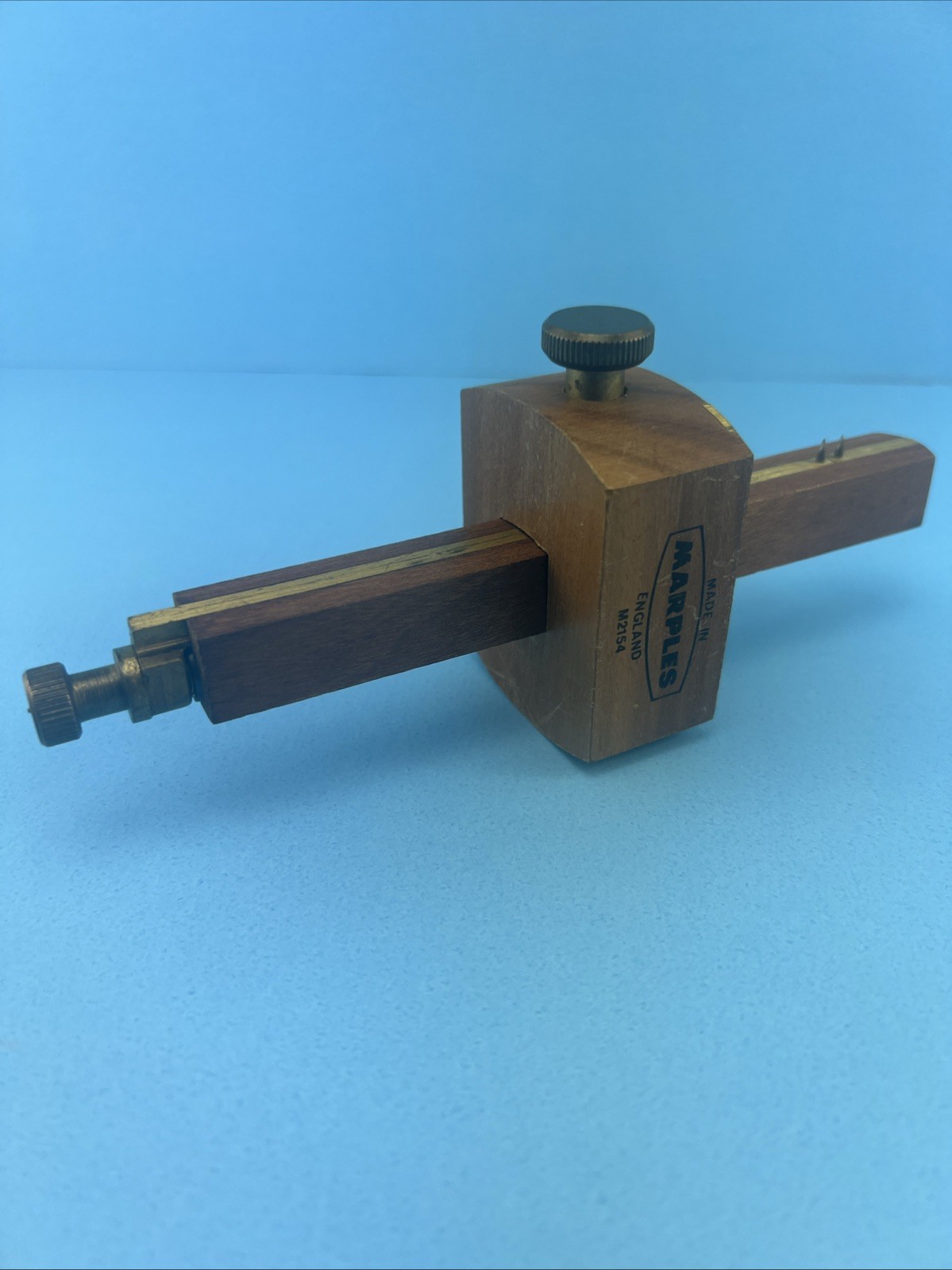 VINTAGE MARPLES M2154 MORTICE & MARKING GUAGE WITH BRASS FACING MADE IN ENGLAND