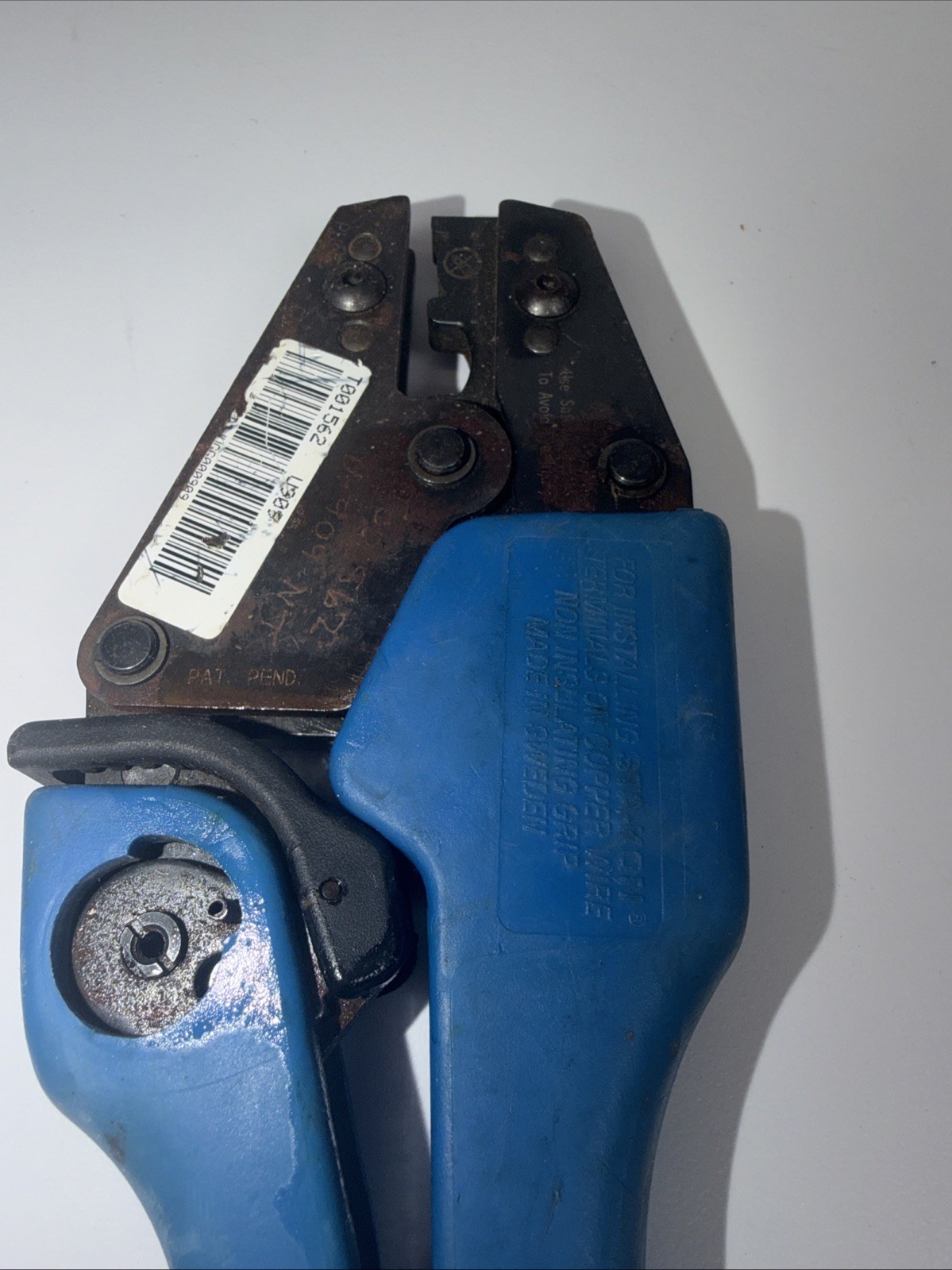 Thomas & Betts T&B ERG-2007 Sta-Kon Terminal Crimper RD B2-5 Missing Bottom Jaw