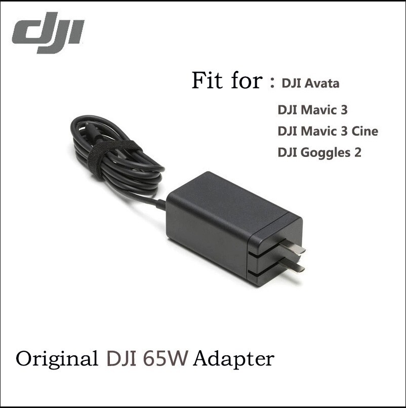 DJI 65W Portable Charger with Cable for Mavic 3,Air 3,Avata(PD-65CN) US/CN/JP/TW
