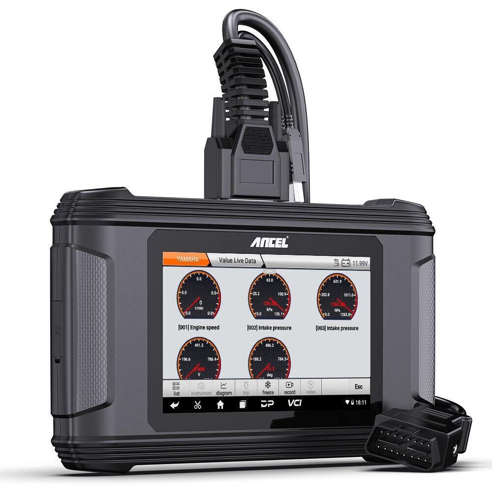 ANCEL MR500 For Yamaha Marine Diagnostic Tool Hours Live Data Fault Code Erase