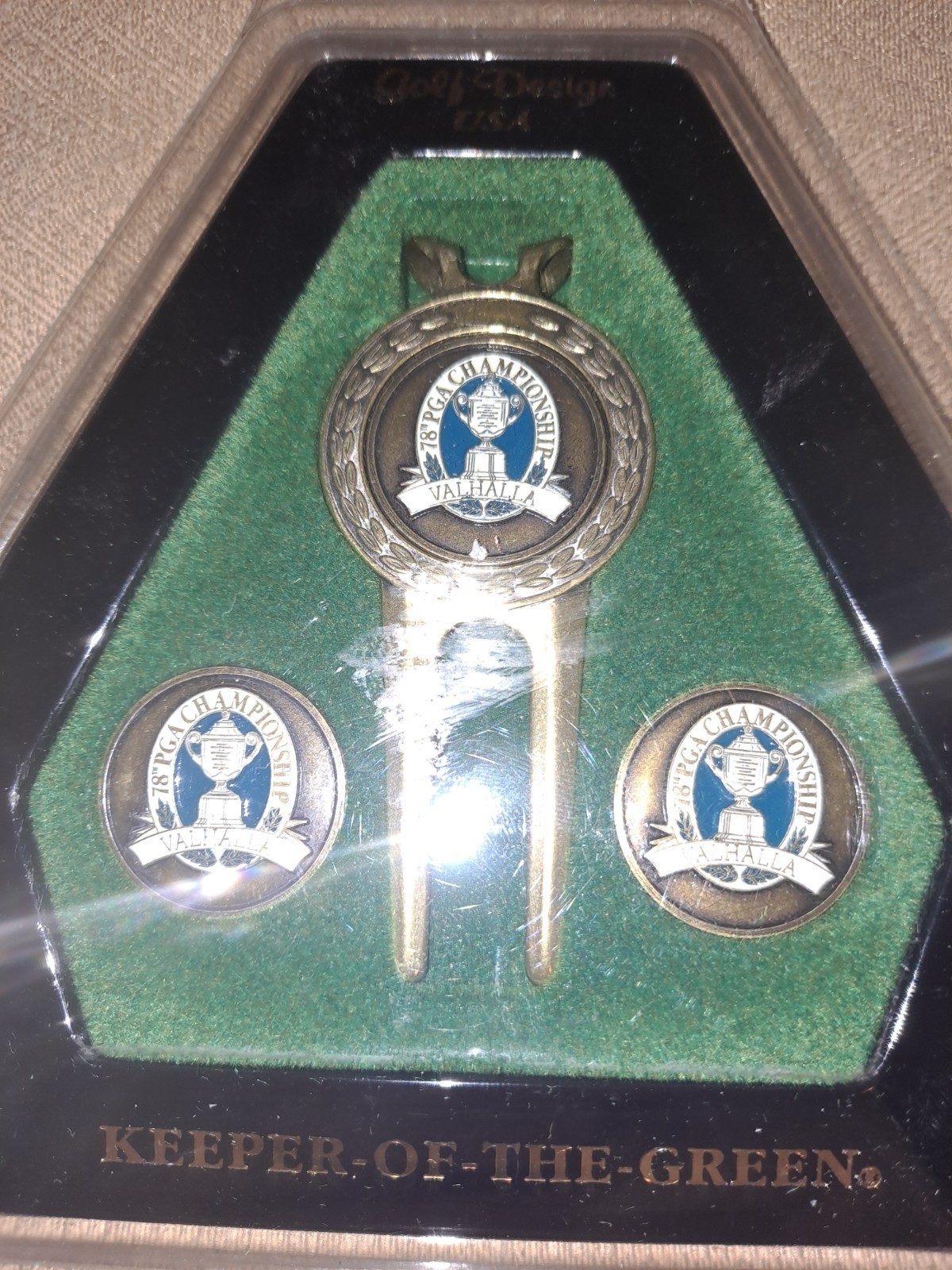 1996, 78th PGA Championship Divot Tool &  2 Coin Style Markers - Valhalla GC