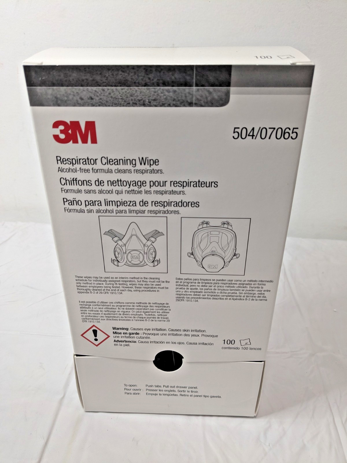 100 PK 3M Respirator Cleaning Wipes 504/07065 7000001938