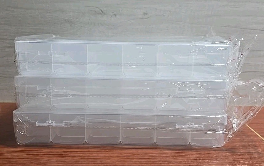 3 Pack Bead Storage Organizer Box with 36 Grids and Removable Dividers