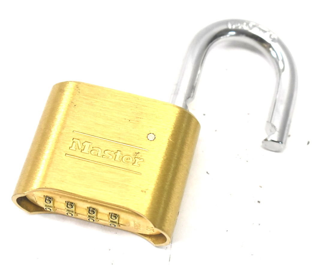 Master Lock Series 175 Brass Padlock 4 Digit Combination 0-0-0-0 1" Shackle