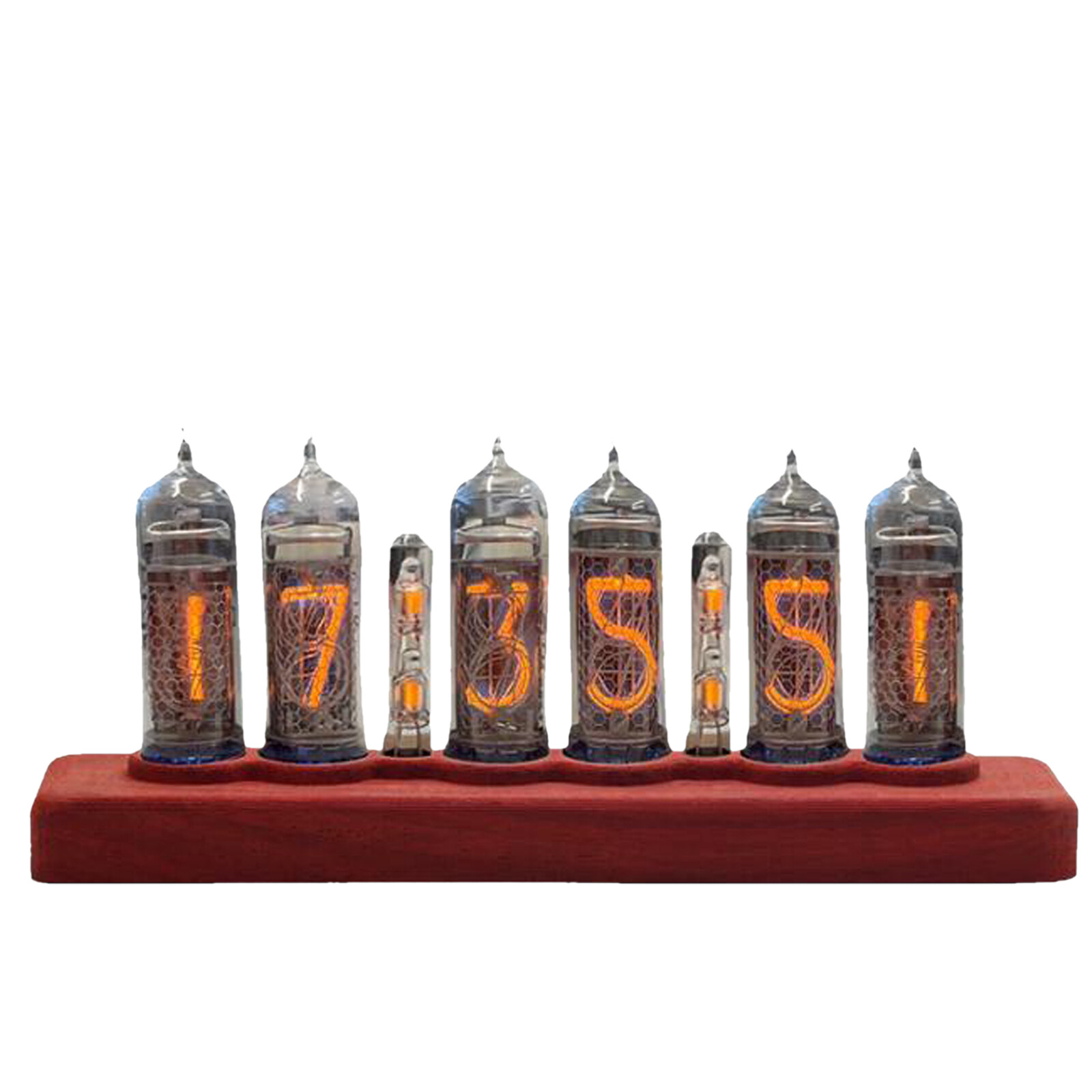 6 bit Nixie Tube Clock IN-14 Digital IN14 Red Pear wood.without Tubes DIY Kit