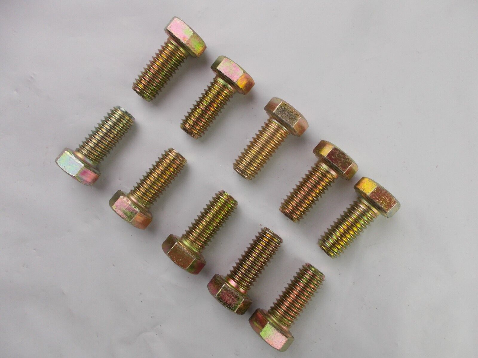 Hex Head Bolt 7/16"- 14 x 1" Long "10 Bolts" Grade 8  Zinc 7/16-14x1