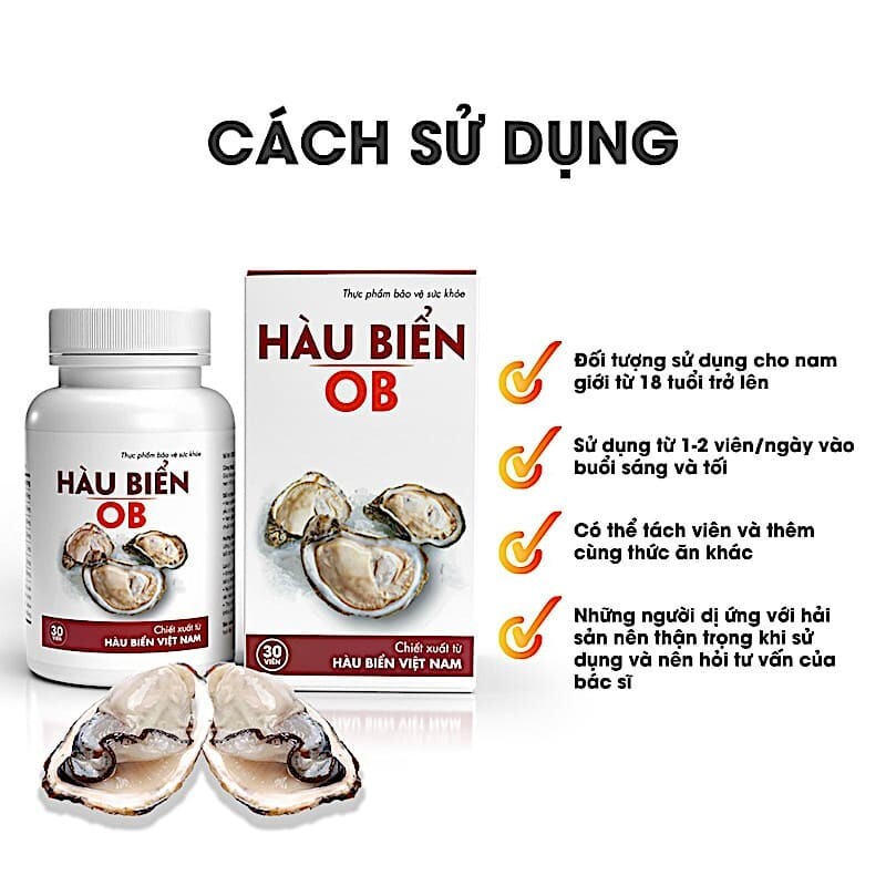 01 Tinh Hau Bien OB (1 Box 30 Capsules) Sea Oysters - Sexual Health Male