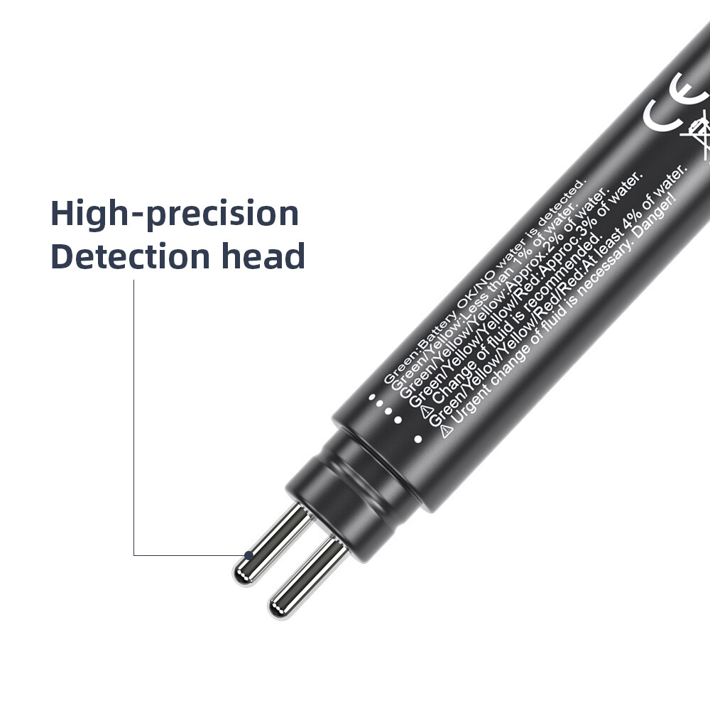 For DOT3/DOT4 Auto Liquid testing Brake Fluid Tester Pen 5 LED Indicator Display