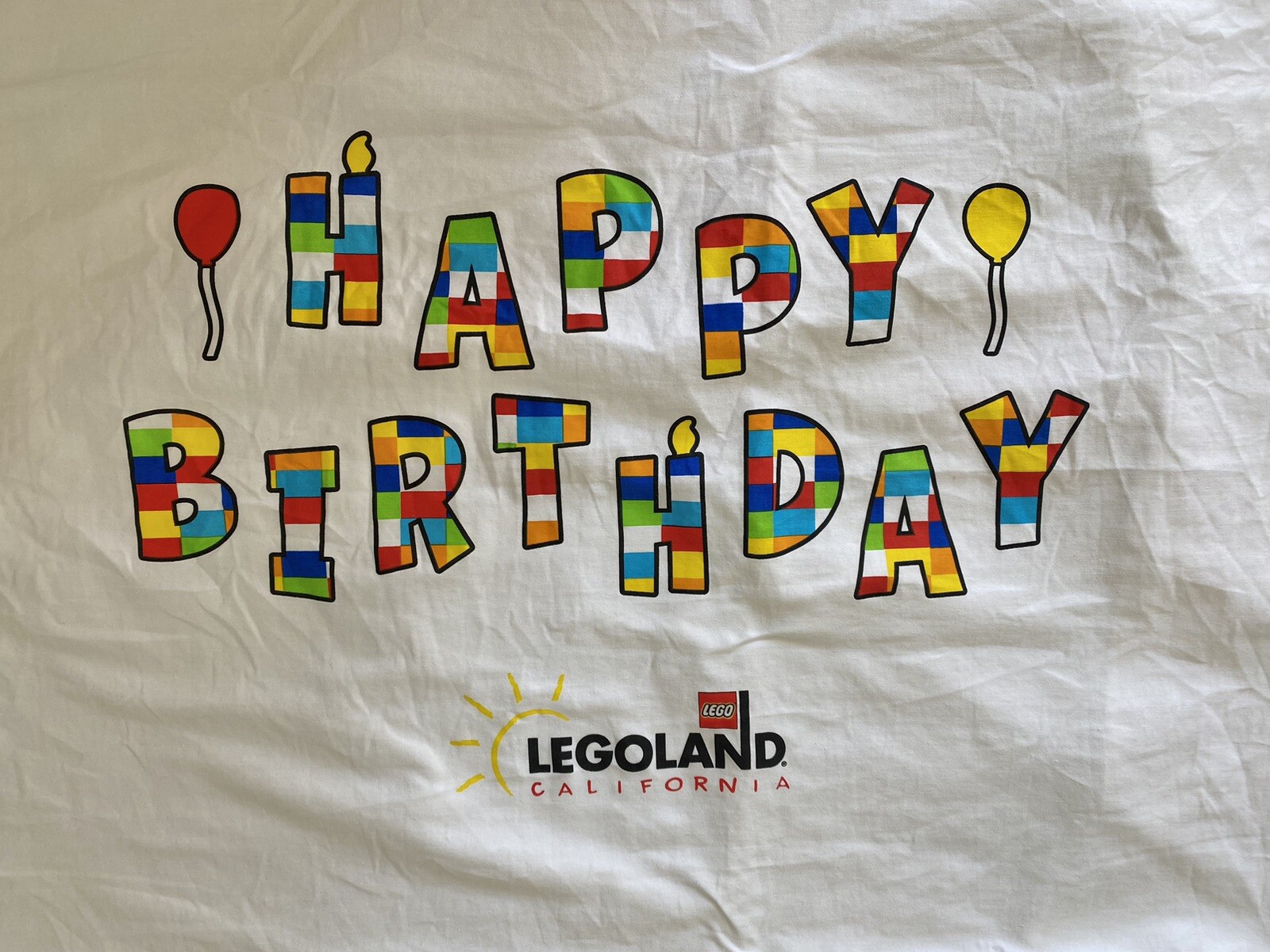 Happy Birthday Legoland pillow case
