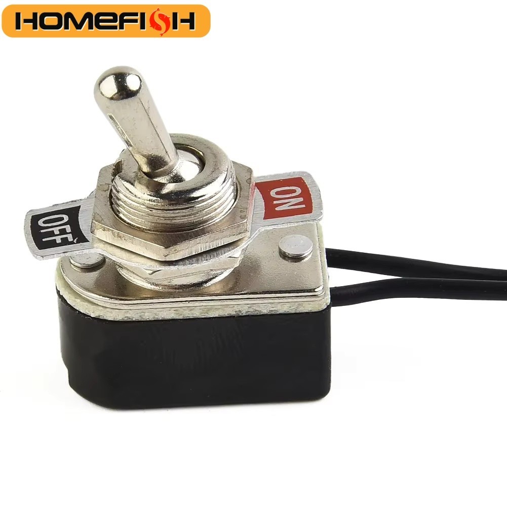 SPST Toggle Switch 6A 125V On Off Rocker Switch with Wire 12mm Mount