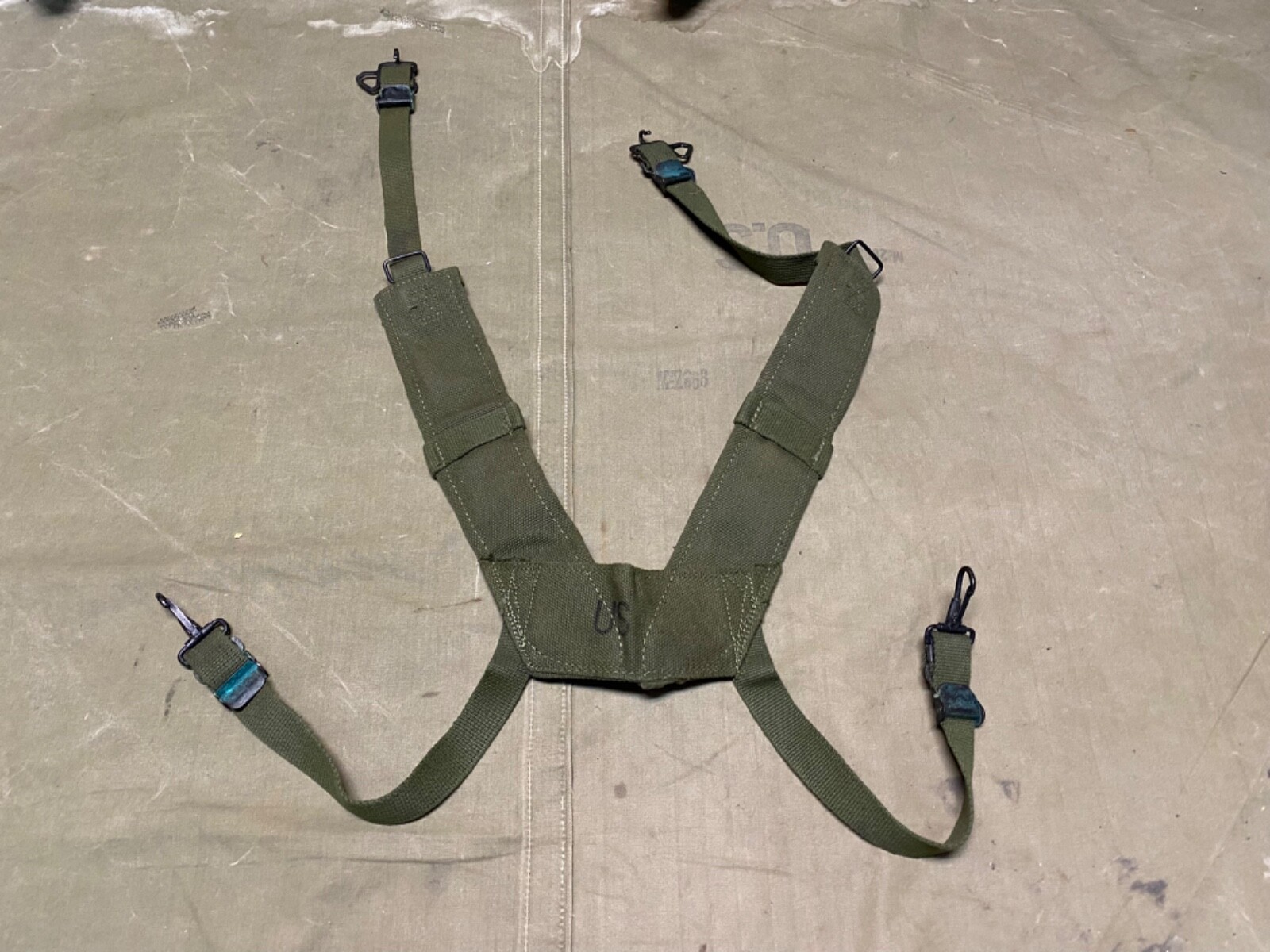 ORIGINAL VIETNAM WAR US ARMY M1956 COMBAT FIELD EQUIPMENT SUSPENDERS