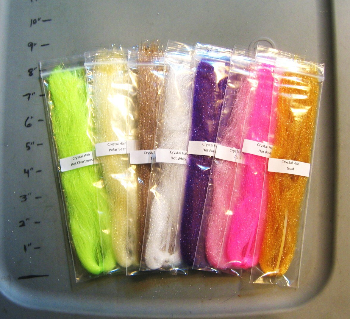 1 Pack (Hank) Crystal Hair..Streamer Hair..Hot UV Colors available..COMBINE SHIP