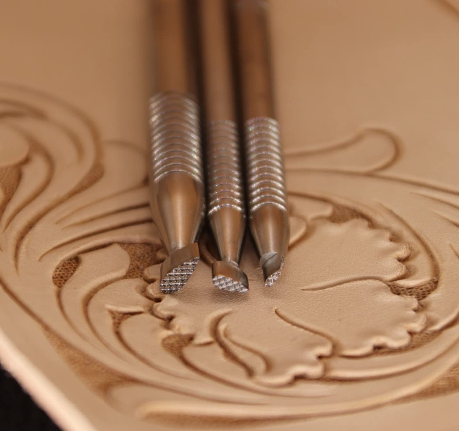 Leather Stamping Tool 304 Stainless Steel Professional Stamp Tools Mesh Patte...