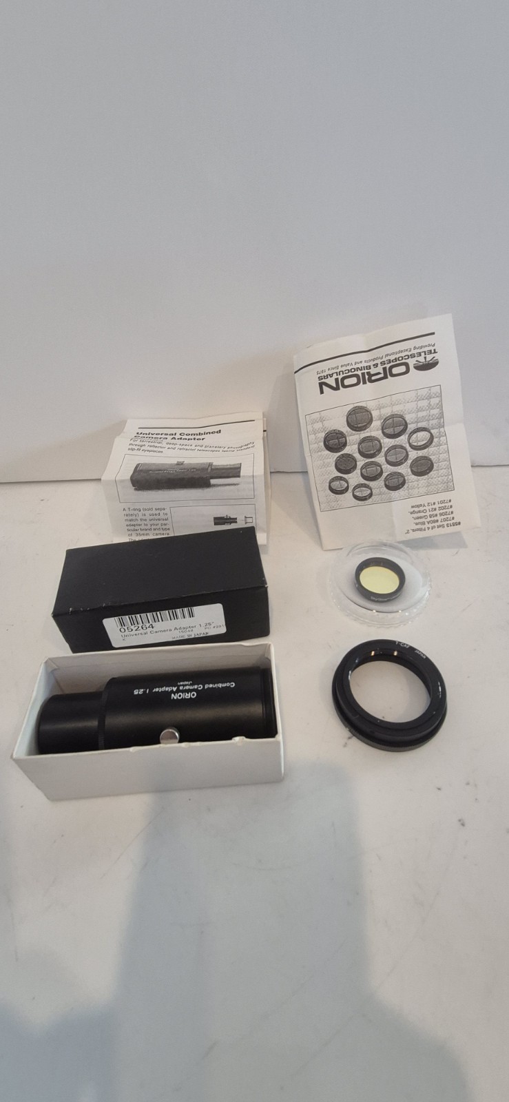 Orion Skyglow UltraBlockTelescope Filter And Combined Camera Adapter 1.25